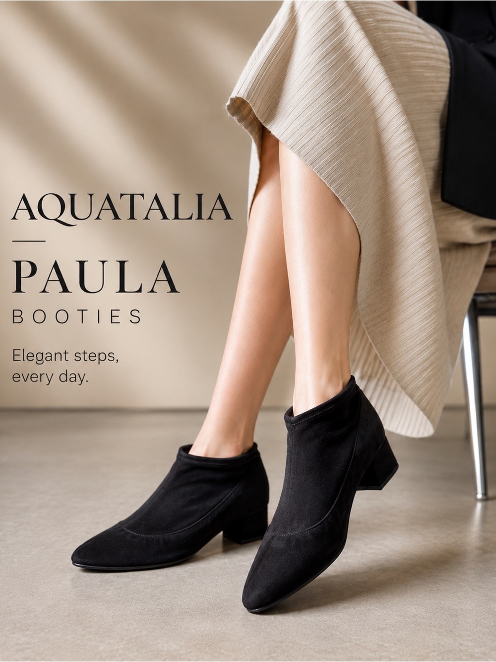 AQUATALIA Paula Weatherproof Suede Stretch Booties